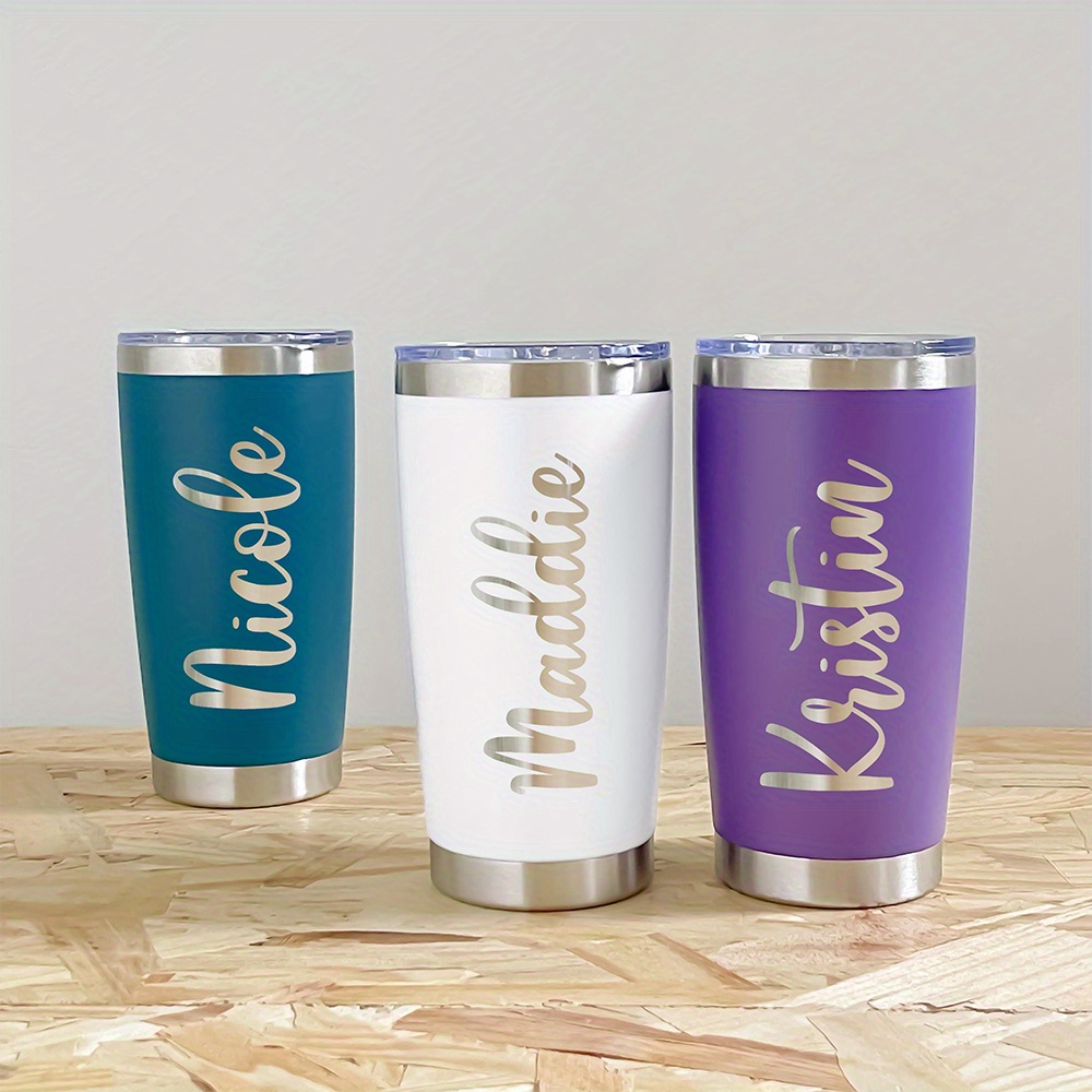 Coffee Equipment - Gepersonaliseerde 20oz RVS Tumbler met Naam,