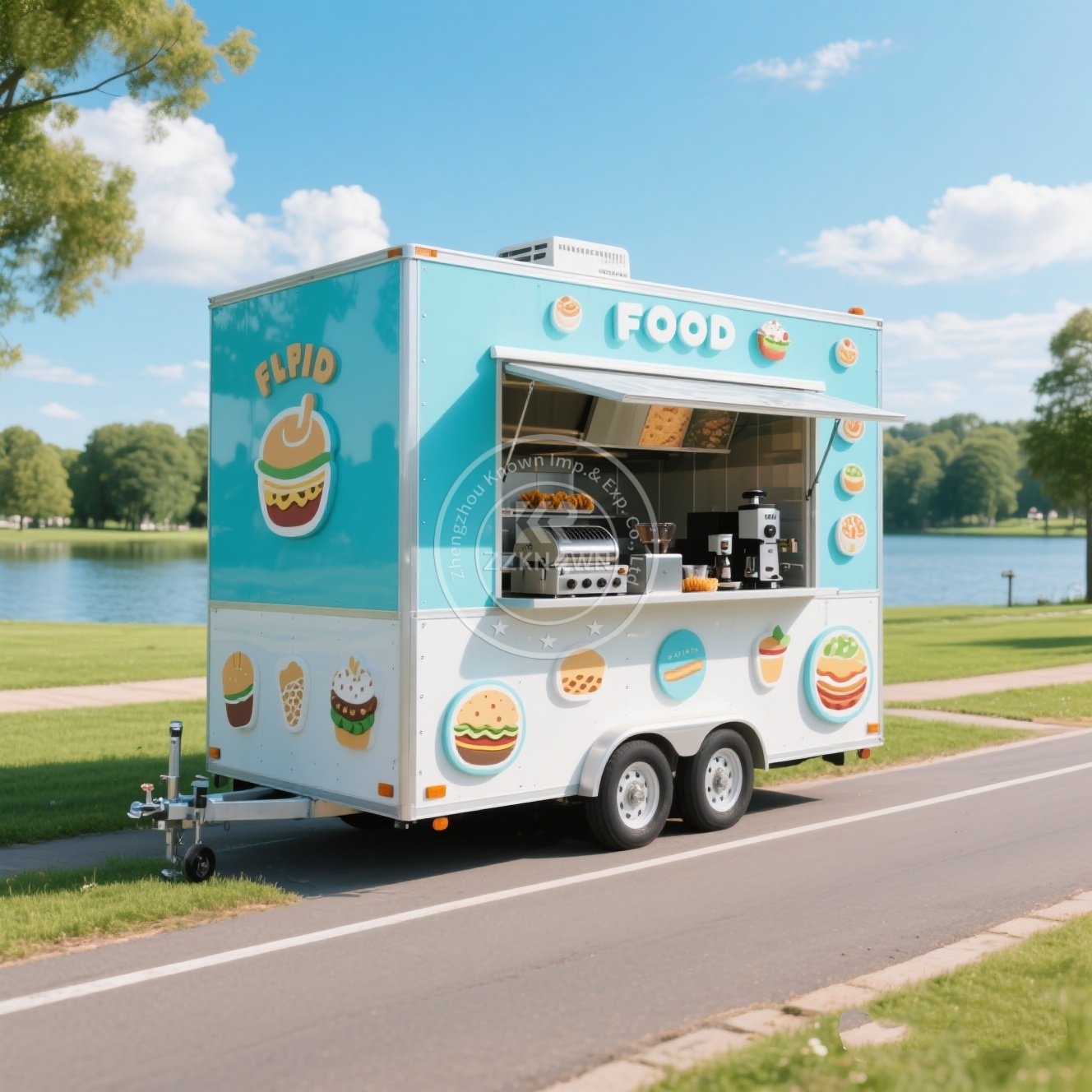 Coffee Van Equipment - Voedselaanhangwagen Vrachtwagen IJs Koffie Snack Voedselaanhangwagen