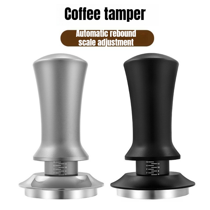 Espresso Tamper Set - 51/53/58mm Zwarte Koffie Handtamper Roestvrijstalen Basis