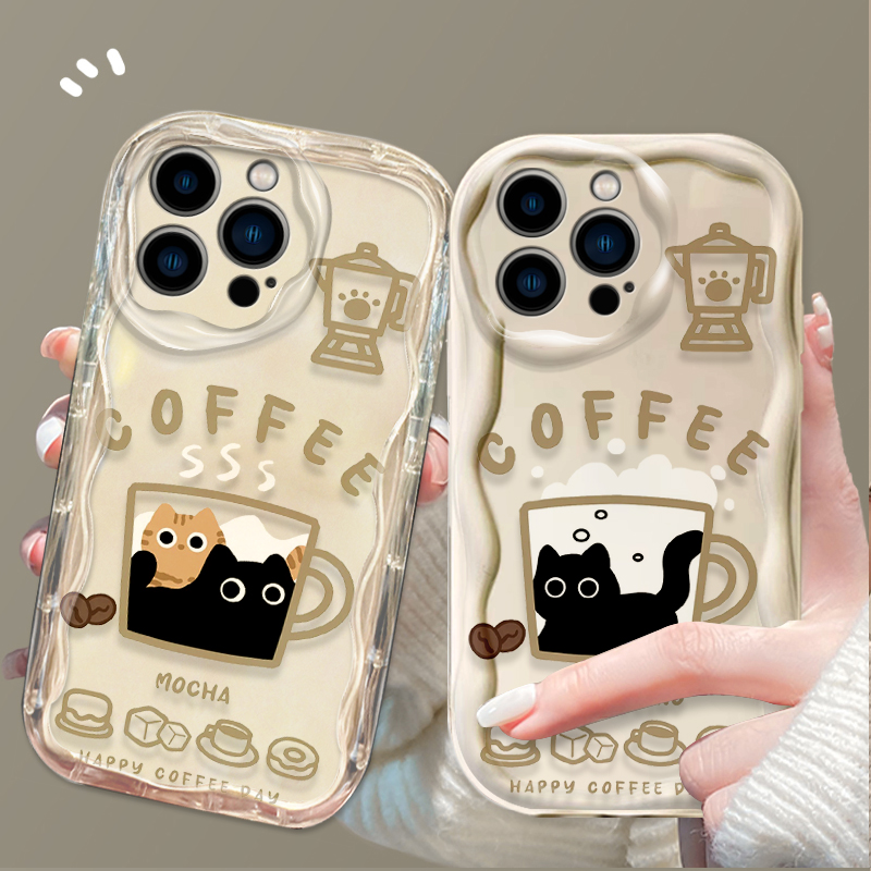Coffee X - Leuke Koffie Kat 3D Wave Clear