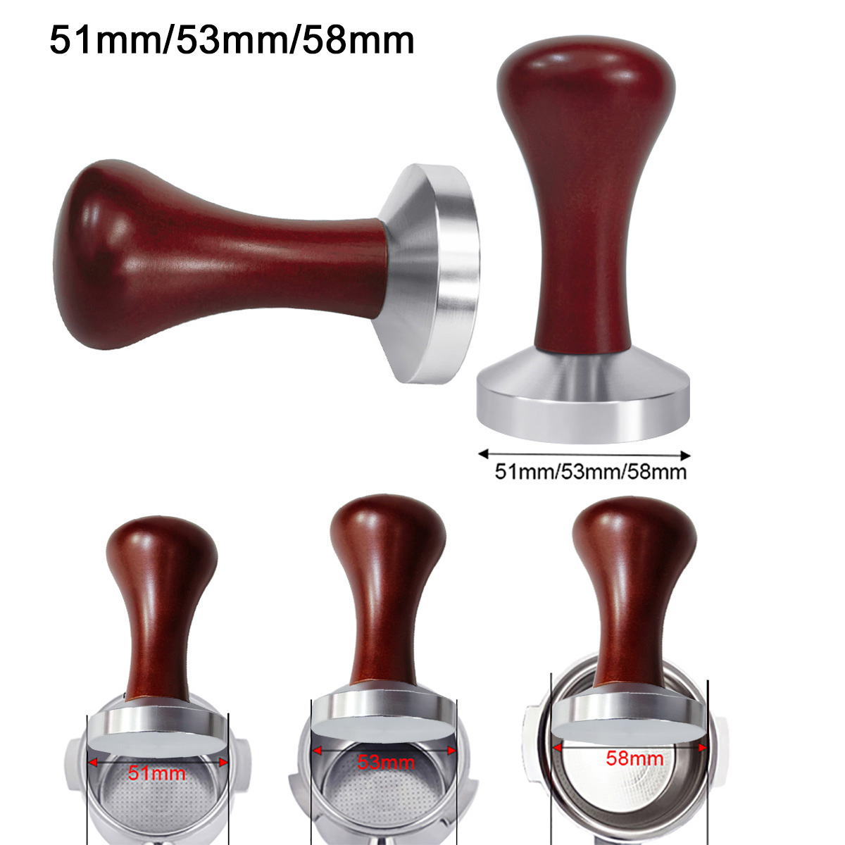 Coffee Shop Equipment - 51mm 53mm 58mm Espresso Tamper Koffie