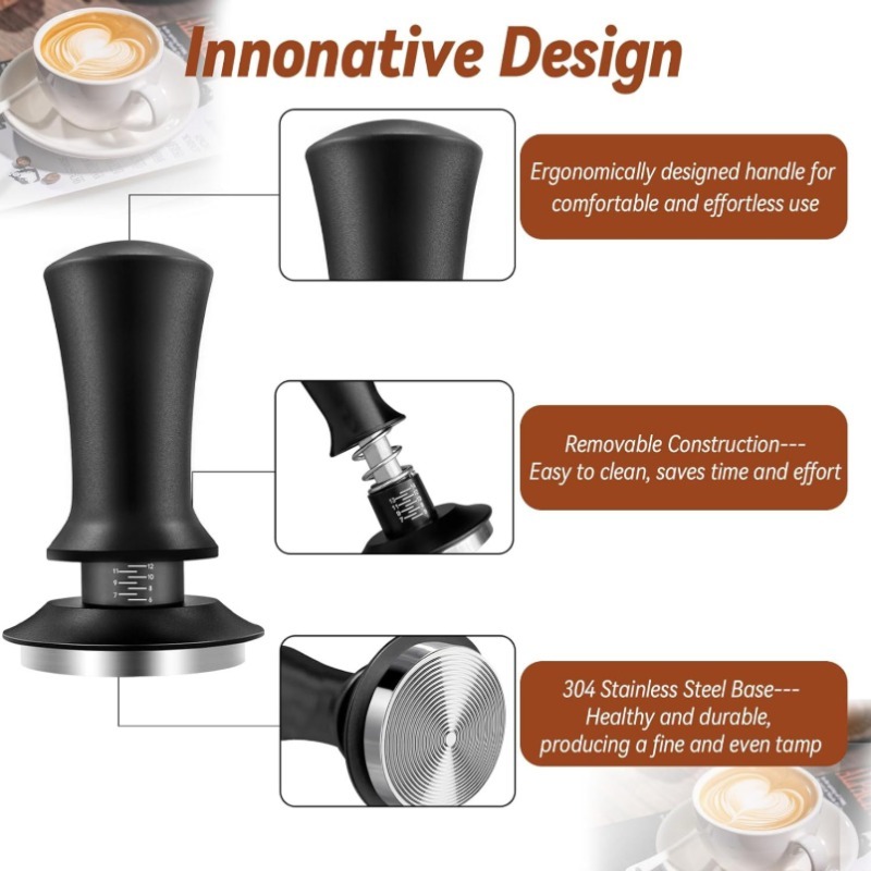 51/53/58mm Zwarte Koffie Handt - Espresso Tamper Set recensie en prijs