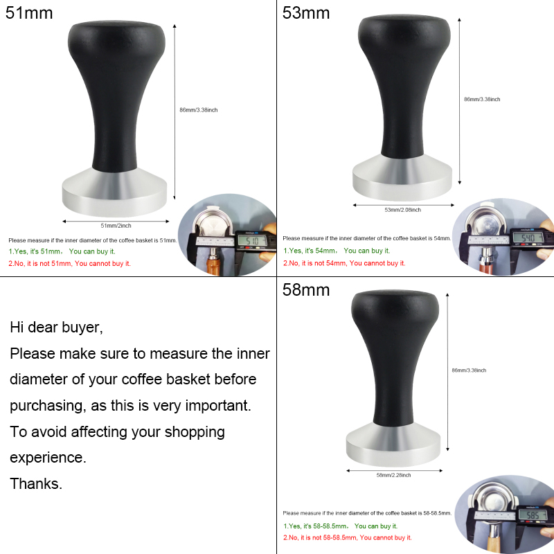 51mm/53mm/58mm Espresso Sabota - Espresso Tamper Set recensie en prijs