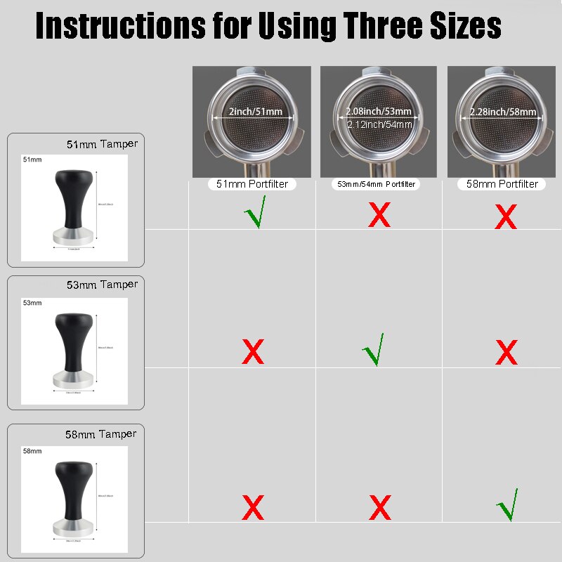 1 Pc 51/53/58 Mm Espresso Sabo - Espresso Tamper Set recensie en prijs
