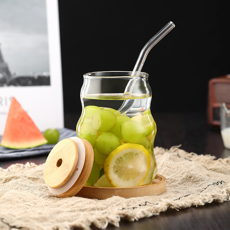 500ml glazen tumbler met rietj - Bean Hopper Lid recensie en prijs
